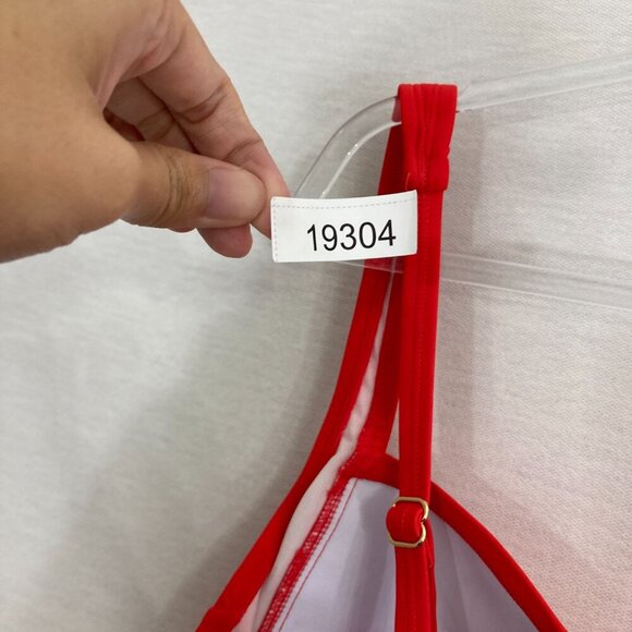 New Liz Claiborne Red Adjustable Straps Molded Cups Swimsuit One Piece size 24W - Picture 10 of 10